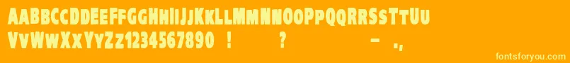 VtcKreepykomikaoneBold Font – Yellow Fonts on Orange Background