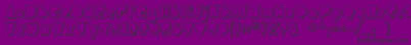 airmole shaded-fontti – mustat fontit violetilla taustalla