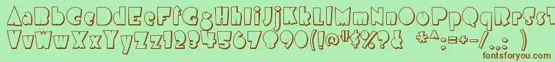 airmole shaded Font – Brown Fonts on Green Background