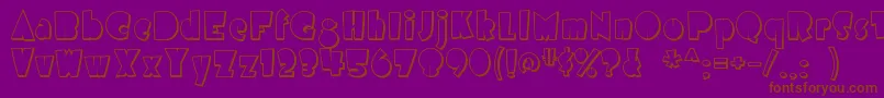 airmole shaded Font – Brown Fonts on Purple Background