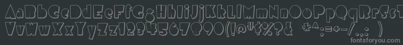 airmole shaded Font – Gray Fonts on Black Background