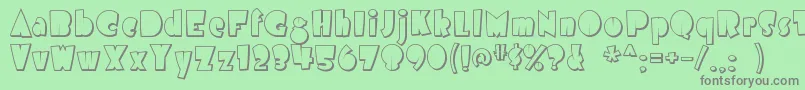 airmole shaded Font – Gray Fonts on Green Background