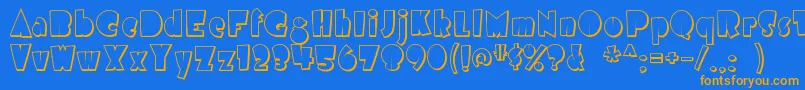 airmole shaded Font – Orange Fonts on Blue Background