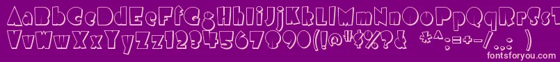 airmole shaded Font – Pink Fonts on Purple Background