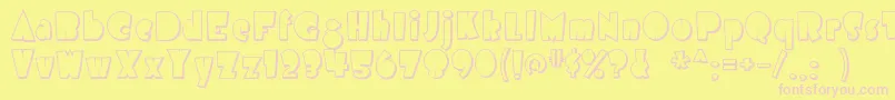 airmole shaded Font – Pink Fonts on Yellow Background