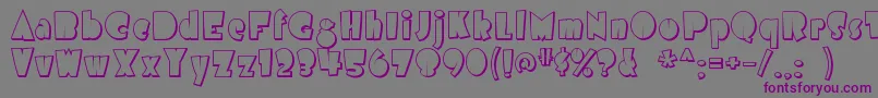 airmole shaded Font – Purple Fonts on Gray Background