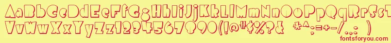 airmole shaded Font – Red Fonts on Yellow Background