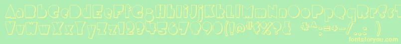 airmole shaded Font – Yellow Fonts on Green Background