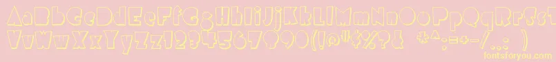 airmole shaded Font – Yellow Fonts on Pink Background