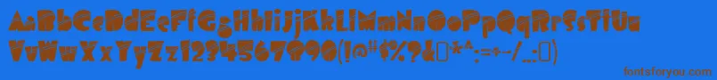 airmole stripe Font – Brown Fonts on Blue Background