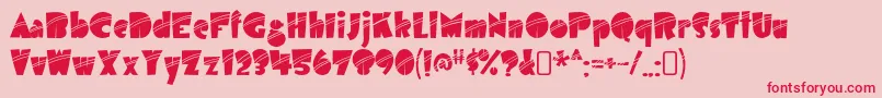 airmole stripe-Schriftart – Rote Schriften auf rosa Hintergrund