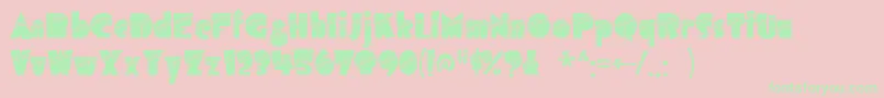 airmole stripe Font – Green Fonts on Pink Background