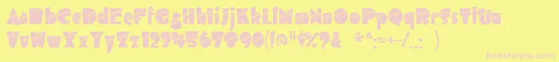 airmole stripe-Schriftart – Rosa Schriften auf gelbem Hintergrund