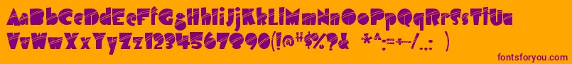 airmole stripe Font – Purple Fonts on Orange Background