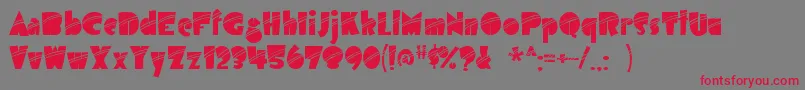 airmole stripe Font – Red Fonts on Gray Background