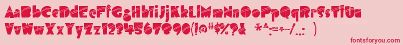 airmole stripe Font – Red Fonts on Pink Background