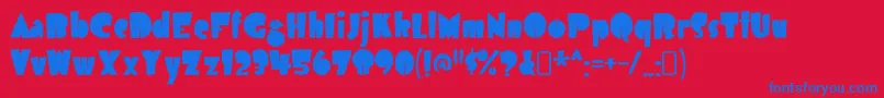 airmole Font – Blue Fonts on Red Background