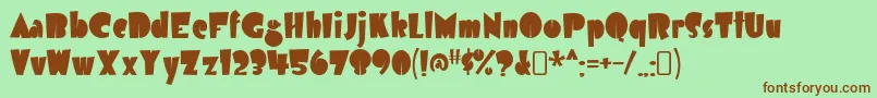 Шрифт airmole – коричневые шрифты на зелёном фоне
