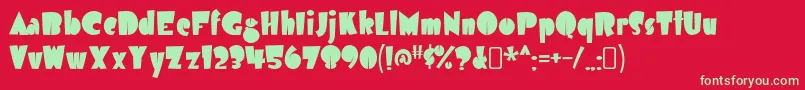 airmole Font – Green Fonts on Red Background