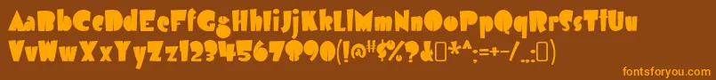 airmole Font – Orange Fonts on Brown Background