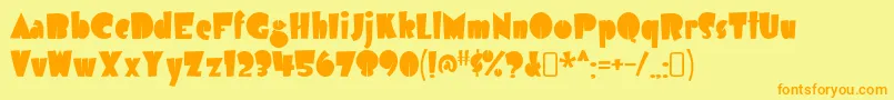 airmole Font – Orange Fonts on Yellow Background