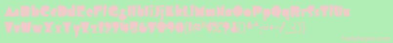 airmole-fontti – vaaleanpunaiset fontit vihreällä taustalla