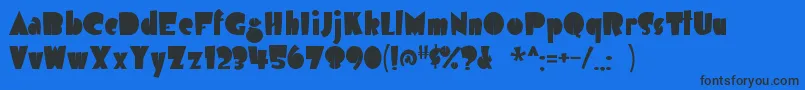 airmole Font – Black Fonts on Blue Background