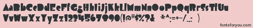 airmole Font – Black Fonts on Pink Background