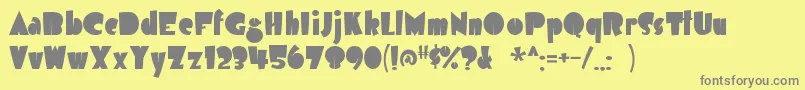 airmole Font – Gray Fonts on Yellow Background