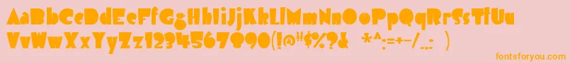 airmole Font – Orange Fonts on Pink Background