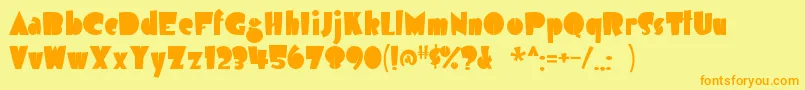 airmole Font – Orange Fonts on Yellow Background