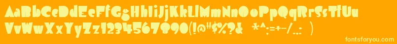 airmole Font – Yellow Fonts on Orange Background