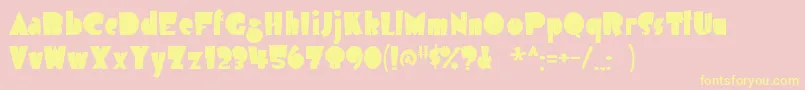 airmole Font – Yellow Fonts on Pink Background