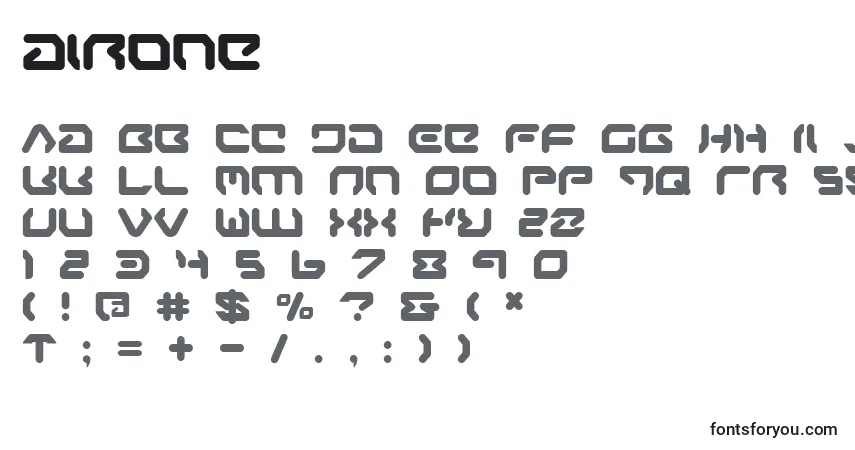 Шрифт Airone (118915) – алфавит, цифры, специальные символы