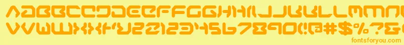 airone Font – Orange Fonts on Yellow Background