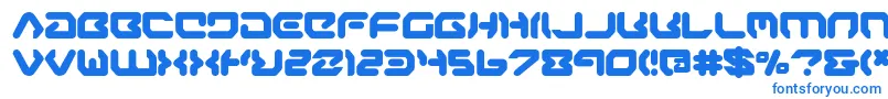 フォントaironeb – 白い背景に青い文字