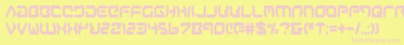 aironec Font – Pink Fonts on Yellow Background