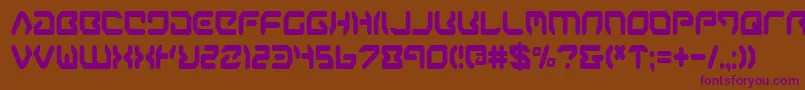 aironec Font – Purple Fonts on Brown Background