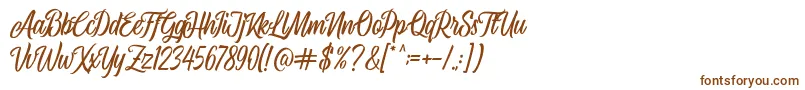 Шрифт Airplane Script – коричневые шрифты на белом фоне