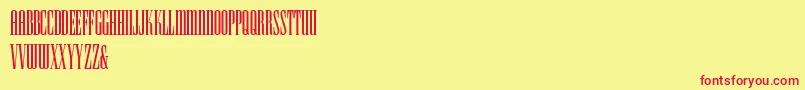 Czcionka HffIconicIonic – czerwone czcionki na żółtym tle