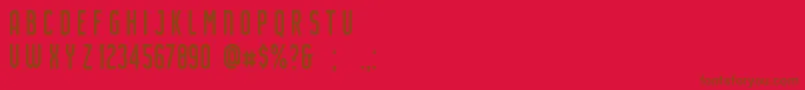 AirsideSans Font – Brown Fonts on Red Background
