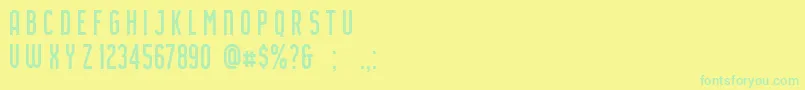 Police AirsideSans – polices vertes sur fond jaune