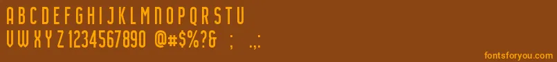 AirsideSans Font – Orange Fonts on Brown Background