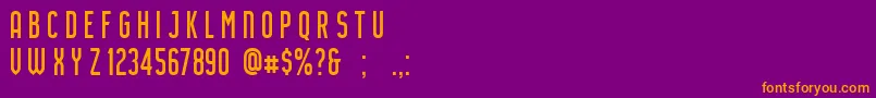 AirsideSans Font – Orange Fonts on Purple Background