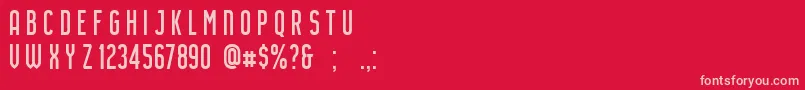 AirsideSans Font – Pink Fonts on Red Background