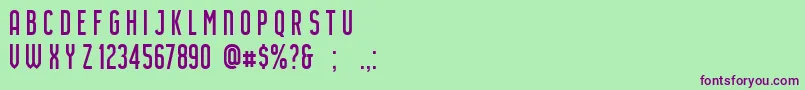AirsideSans Font – Purple Fonts on Green Background
