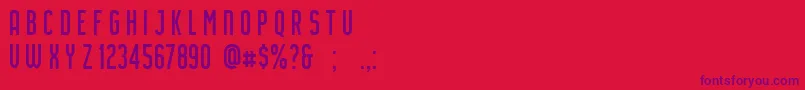 AirsideSans Font – Purple Fonts on Red Background