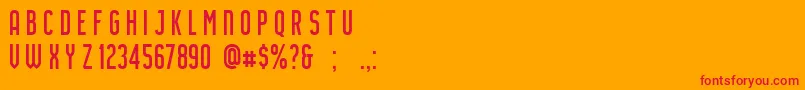 フォントAirsideSans – オレンジの背景に赤い文字