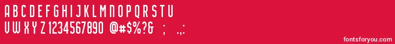 AirsideSans Font – White Fonts on Red Background