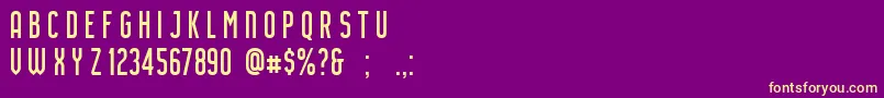 AirsideSans-fontti – keltaiset fontit violetilla taustalla